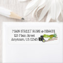 Search for sushi return address labels Japan