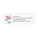 Search for hibiscus return address labels Watercolor floral