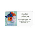 Search for pansy flower return address labels Pansies