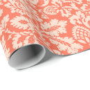 Search for peach floral wrapping paper Damask