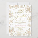 Search for snowflake baby girl shower invitations A little snowflake