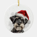 Search for schnauzer christmas tree decorations Santa