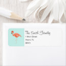 Search for flamingo bird return address labels Watercolor