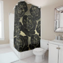 Search for rose gold on black shower curtains Floral