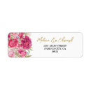 Search for peony wedding return address labels Minimalist