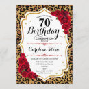 Search for leopard 70th birthday invitations For her