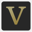 Search for letter v stickers Gold