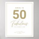 Search for gold 50th birthday party posters 50 and fabulous