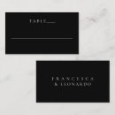 Search for black place cards Timeless