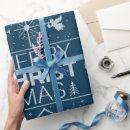 Search for religious christmas wrapping paper Blue