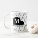 Search for piano music mugs Black and white
