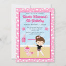 Search for brunette birthday invitations Cute