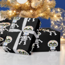Search for skeleton wrapping paper Scary