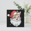 Search for retro cat christmas cards Santa claus
