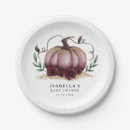 Search for rustic baby shower plates Little pumpkin