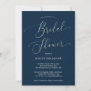 Search for midnight blue bridal shower invitations Elegant