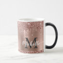 Search for pink and gold mugs Monogrammed