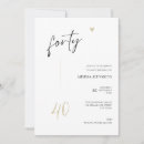 Search for white birthday invitations Forty