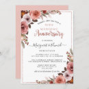 Search for floral anniversary invitations Gold