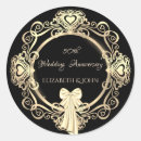 Search for 50th golden anniversary wedding stickers Heart
