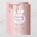 Search for rose gold glitter birthday invitations Girly