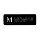 Search for classic monogram return address labels Luxury