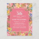 Search for girls 5th birthday invitations For her