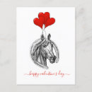 Search for love horses postcards Illustration