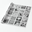 Search for photo collage wrapping paper Black and white