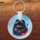Search for pomeranian key rings Watercolor