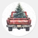 Search for vintage red truck stickers Snow