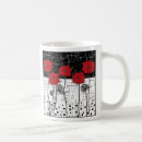 Search for red poppies mugs Red and black