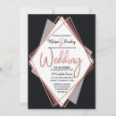 Search for rose gold and grey wedding invitations Modern