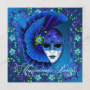 Search for blue masquerade party invitations Royal