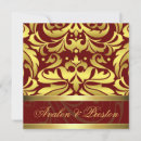 Search for baroque damask invitations Gold