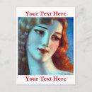 Search for long haired postcards Woman