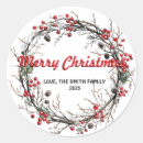Search for pine wreath stickers Holly