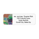 Search for tropical fish return address labels Colourful