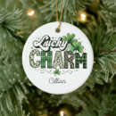 Search for shamrock christmas tree decorations Lucky charm