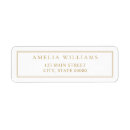 Search for gold border return address labels Minimalist
