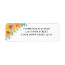 Search for sunflower address stickers Elegant
