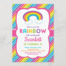 Search for rainbow colours invitations Girl