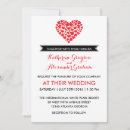Search for red heart wedding invitations Black white red