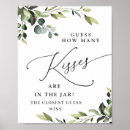 Search for elegant bridal shower posters Guess how many kisses
