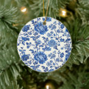Search for chinoiserie christmas tree decorations Blue and white