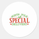 Search for north pole delivery stickers Merry christmas
