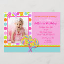 Search for candyland 1st birthday invitations First