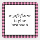 Search for pink buffalo stickers Gingham