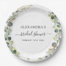 Search for boho bridal shower plates Eucalyptus
