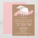 Search for lamb baby girl shower invitations Rustic